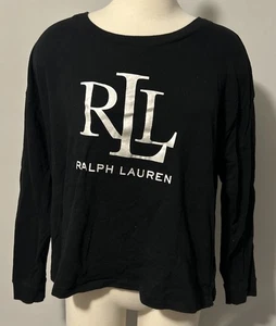 Ralph Lauren Langarm-Sweatshirt Damen schwarz Large Baumwolle  - Bild 1 von 8