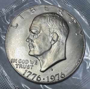 1976-S Eisenhower IKE Dollar *40% Silber* in Original Cellophan Stempelglanz BU - Bild 1 von 5