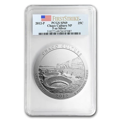 2012-P 5 oz Silver ATB Chaco Culture SP-69 PCGS (FS) - Image 1 of 3