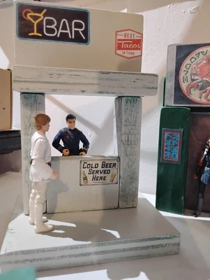 Juego personalizado Star Wars TVC Bar Vendedor Construcción diorama 3,75 Foto 1 de 2