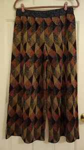 GEORGE J. LOVE CROPPED DRESS WOMEN'S PANTS  L MADE IN ITALY - Picture 1 of 8