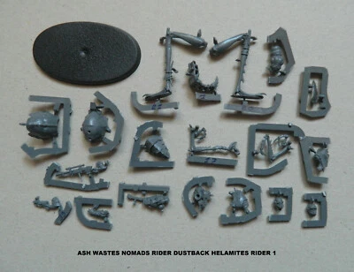 NECROMUNDA ASH WASTES ASH WASTES NOMADS RIDER DUSTBACK HELAMITES RIDER 1   - Photo 1/3