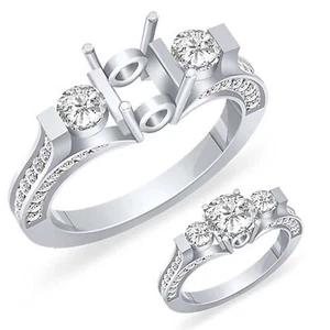 0,85 ct runder G VS2 Hochzeit Verlobungsring Diamant Ring 14 kt Gold weiß - Bild 1 von 2