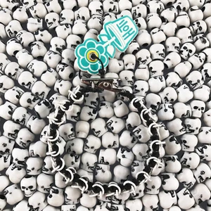 HOTI Hemp Handmade Black White Roach Clip Chainmaille Chain Maille Link Bracelet - Picture 1 of 5