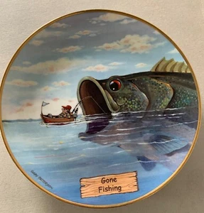 THE ART OF FISHING GONE FISHING GARY PATTERSON DANBURY MINT PLATE PERFECT - Picture 1 of 5