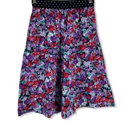 Pantalones Cortos Vintage Talla Mediana Pequeños Slouchy Cintura Alta Floral Lunares Fritzi Foto 1 de 4