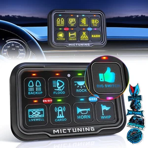 P8-Ultra 8 Gang Switch Panel LED Light Circuit Control System for Car Pickup ATV - Picture 1 of 14