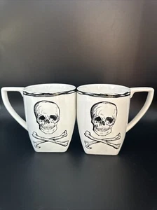 COVENTRY SKULL AND CROSSBONES COFFEE CUP MUG * 11 OZ. * FINE PORCELAIN (2) - Picture 1 of 7