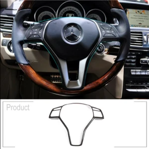 Carbon Fiber Style For Benz E Class W212 2011-15 Steering Wheel Button Cover - Picture 1 of 8
