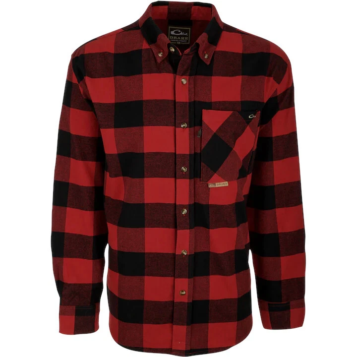 DRAKE WATERFOWL SYSTEMS AUTUMN BRUSHED TWILL SHIRT COTTON LONG SLEEVE - Image 1 of 1