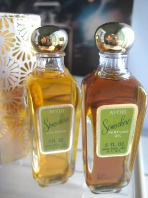 🎁2pc lot Vintage 1/2 oz  Avon Somewhere Perfume Oil cologne - Image 1 of 4