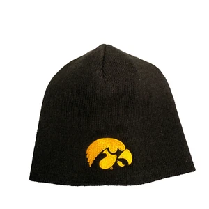 Gorro tejido Iowa Hawkeyes gorra negro dorado bordado logotipo NCAA adulto talla única - Imagen 1 de 9