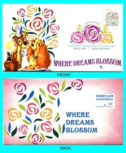 2014 Where Dreams Blossom cubierta de primer día con cancelación de color - Imagen 1 de 1
