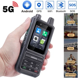 Global 5G 4G Android 13 Rugged Smartphone Outdoors PTT Walkie Talkie Radio UNIWA - Picture 1 of 13