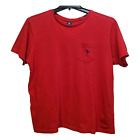 U.S. Polo Assn. Pocket Tee Red T-Shirt Men's Sz M Embroidered Logo Short Sleeve