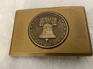 Messing Liberty Bell Vintage Gürtelschnalle sehr guter Zustand - Bild 1 von 2