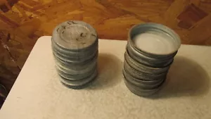12 alte Zinkkugel Glas Einmachglas Deckel - Bild 1 von 1