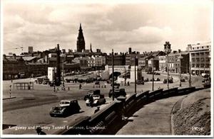 Entrada túnel Kingsway & Mersey Liverpool Inglaterra RPPC - Imagen 1 de 2