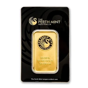 50 Gram Perth Mint Gold Bar ( New w/ Assay) - Picture 1 of 4