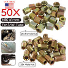 3/16 Brake Pipe Fittings Connector Kit 50PCS 10mm x 1mm Female Male Metric Nuts Fiat Albea