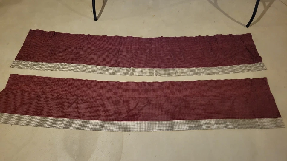 JC Penny Tab Top cortinas de ventana color óxido y rayas neutras se venden como par 17x86 Foto 1 de 4