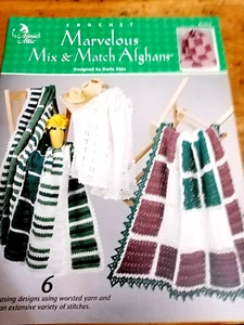 MARVELOUS MIX & MATCH AFGHANS BY DARLA SIMS ANNIES ATTIC BOOK NO 872517 - Picture 1 of 2