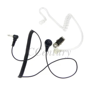 Listen Only 3.5mm Acoustic Tube Earpiece Headset for Speaker Mic Microphone New - Picture 1 of 4