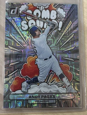 2023 Panini Donruss Andy Pages Bomb Squad Vector #BS6 Los Angeles Dodgers - Image 1 of 2