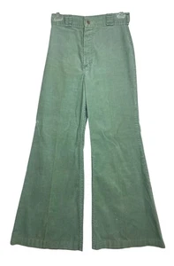 Vintage Wrangler grün Cord Glockenunterteil Hose hoher Bund 70er Junioren 9/10 - Bild 1 von 16