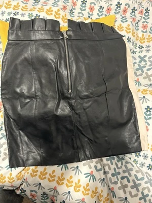 Black Faux Leather Mini Skirt - Image 1 of 4