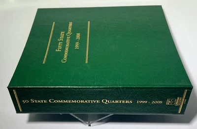 104 BU Coins in Complete P&D 50 State Quarters Album 1999-2008 Littleton  - Image 1 of 4