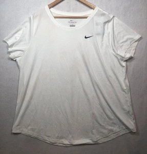 Nike Dri-Fit Legend Training T-Shirt CJ2582 White Short Sleeved Women's 2X READ - Picture 1 of 8
