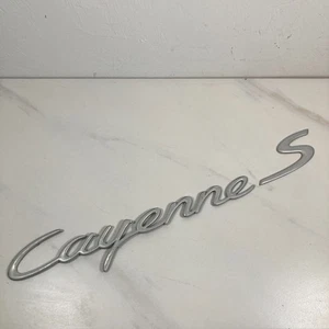 2003-2010 Porsche Cayenne S Emblem Letters Badge Logo Rear Tailgate Trunk Silver - Picture 1 of 21