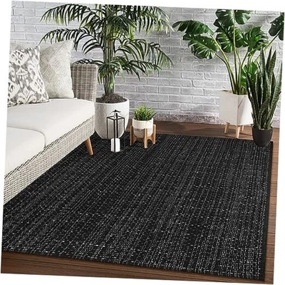  Alfombra de exterior 4X6 alfombra de área alfombra de cocina lavable alfombra de rayas blancas y negras  Foto 1 de 4