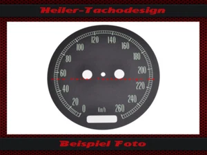 Tacho Aufkleber für Chevrolet Corvette C2 1965 bis 1967 160 Mph zu 260 Kmh - Bild 1 von 2