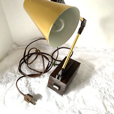 Tensor Desk Foldable Lamp Gold Cone Shade Model 7100 Made in USA 120 Volts Used