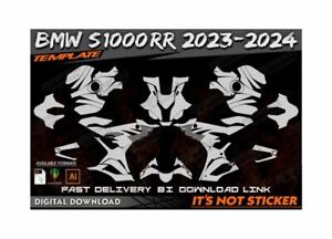 BMW S 1000RR 2023-2024 S1000 RR Template vector EPS-PDF-CDR format