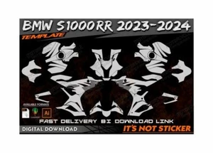 BMW S 1000RR 2023-2024 S1000 RR Template vector EPS-PDF-CDR format - Picture 1 of 2