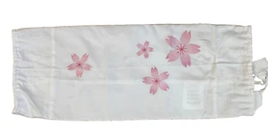 Orient Sense Bolster Cover Pillow Sham 100% Cotton Pink Embroidery on White - Picture 1 of 4