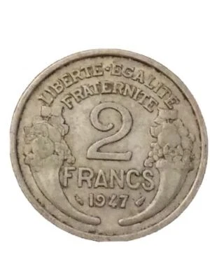Francia 2 Francos 1947 KM #886a.1 Aluminio Libre Reino Unido Correo Moneda Francesa Kayihan Monedas Foto 1 de 3