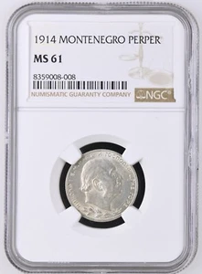 1 Perper 1914, Montenegro NGC MS61 - Picture 1 of 2