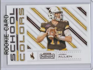 JOSH ALLEN ROOKIE CARD 2018 Panini School Colors RC Football BUFFALO BILLS MVP! - Bild 1 von 2