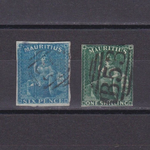 MAURITIUS 1859, SG# 33-35, CV £230, part set, Used Cover