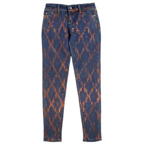 Tractr Girls 7-14 Metallic Ikat Print Skinny Jean 8 - Picture 1 of 2