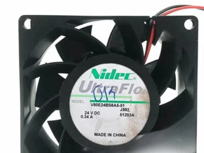 1PC NEW Nidec V80E24BS8A5-51 Inverter Cooling Fan 8038 8CM 24V 0.34A  Fast Ship - Image 1 of 2
