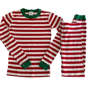 Hanna Andersson Kids Size 160 US 14 Red & White Stripe Pajama Set Long Johns - Picture 1 of 7