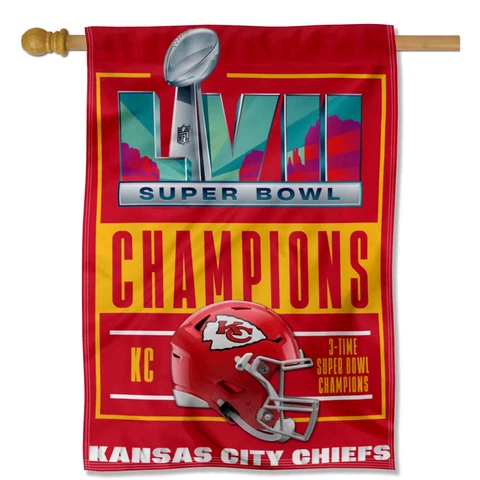 Kansas City Chiefs Super Bowl LVII 2022 2023 Champions House Banner Flag Cover