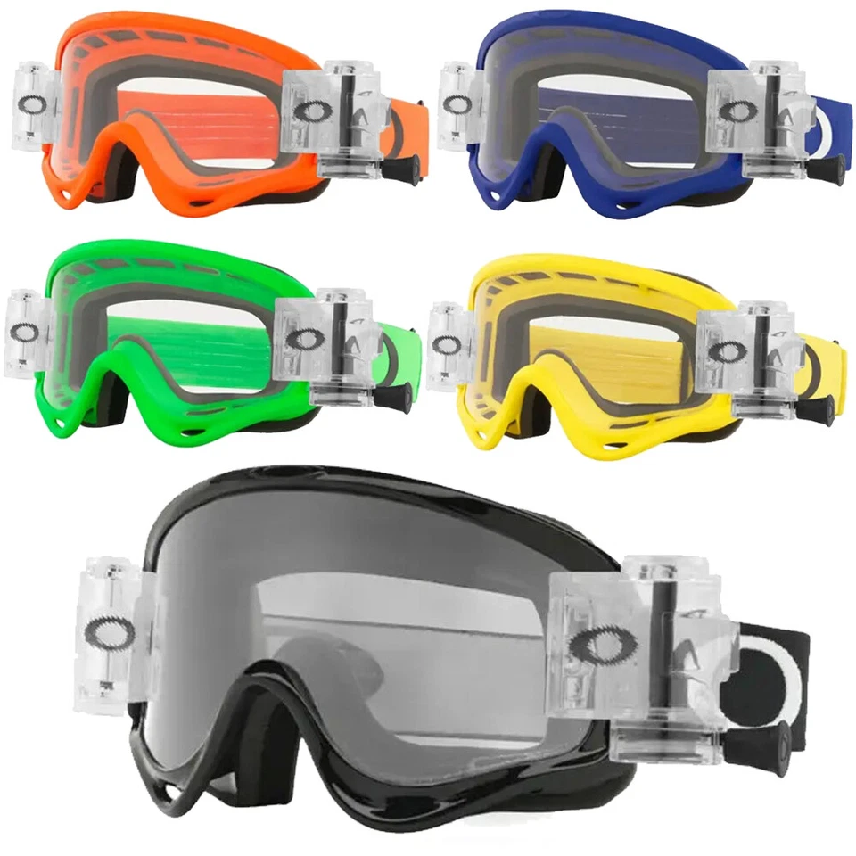 OAKLEY O FRAME ROLL-OFF MOTOCROSS GOGGLE - GENUINE SYSTEM - RED BLACK ORANGE MX