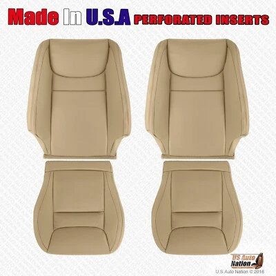 2001 2002 2003 For Toyota Highlander Driver & Passenger Leather Seat Cover Tan - Image 1 of 4