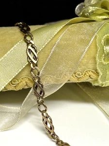 Vintage Bracelet Solid Gold 9ct Chain - Picture 1 of 10